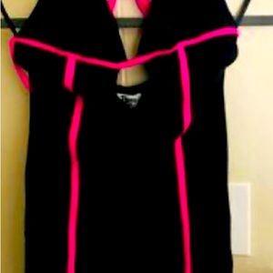 Black And Hot Pink Mini Halter Dress Size XS